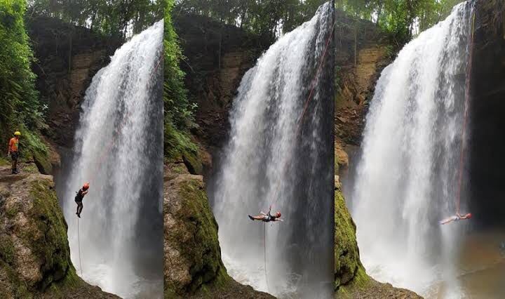 Rapel e Pendulo na Cachoeira do Funil