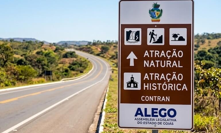 Sinalização Turística Padronizada nas Rodovias de Goiás: Conheça o Projeto de Lei nº 855/2026
